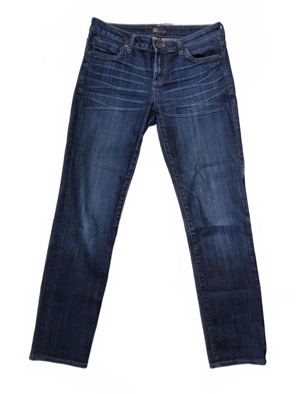 Kut from the Kloth Women's Minimalist Dark Wash Skinny Jeans 99% Cotton Size 6